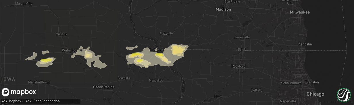 Hail map in Scales Mound, IL on August 5, 2018