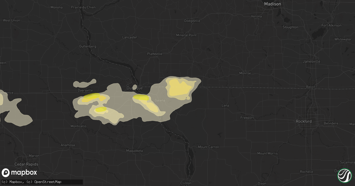 Hail map in Scales Mound, IL on August 5, 2018
