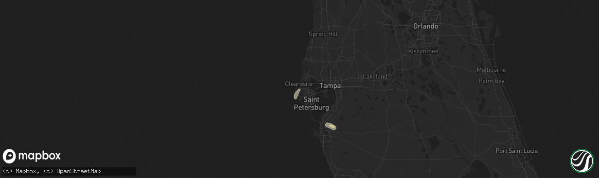 Hail map in Largo, FL on August 5, 2022