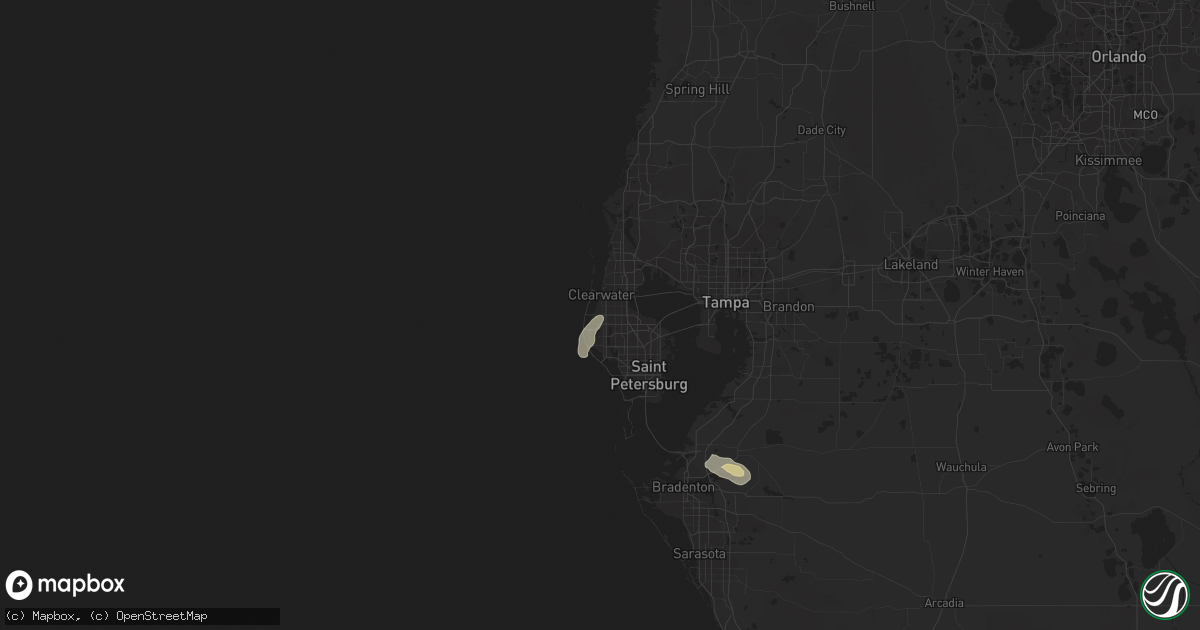 Hail map in Largo, FL on August 5, 2022