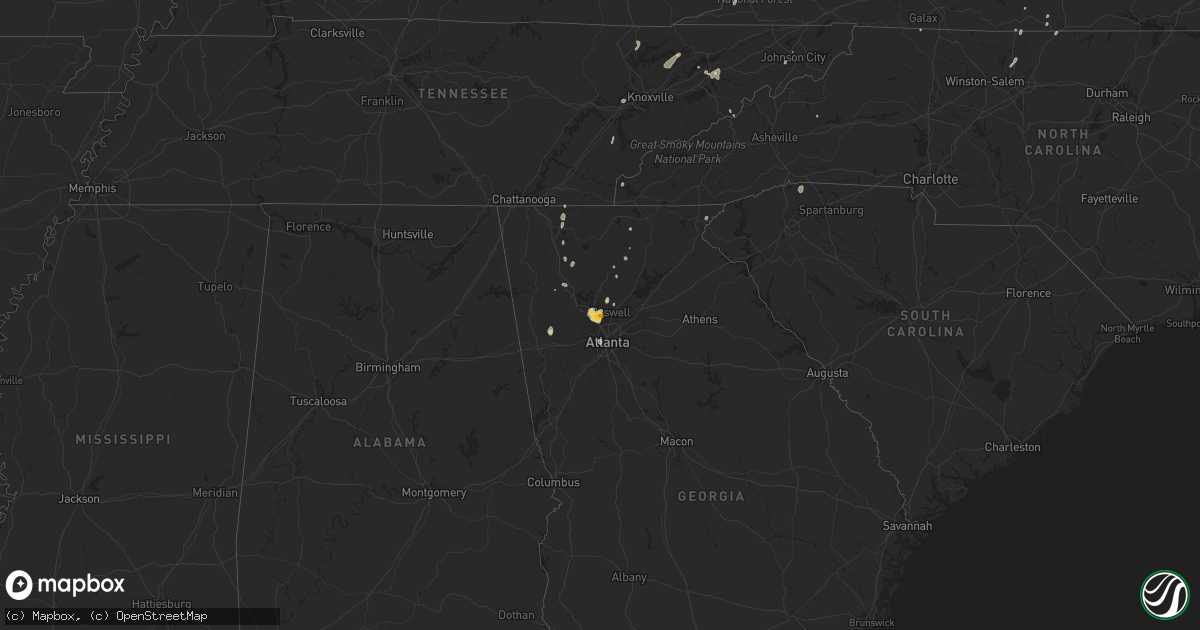 Hail map on August 5, 2022