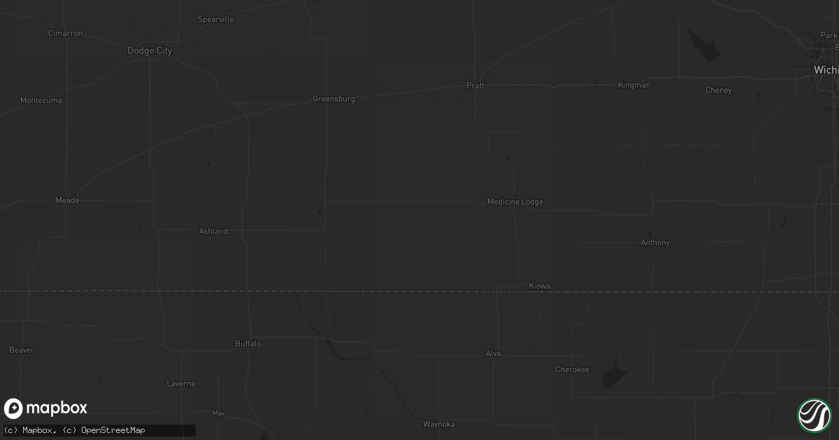 Hail map in Goodland, KS on August 5, 2023