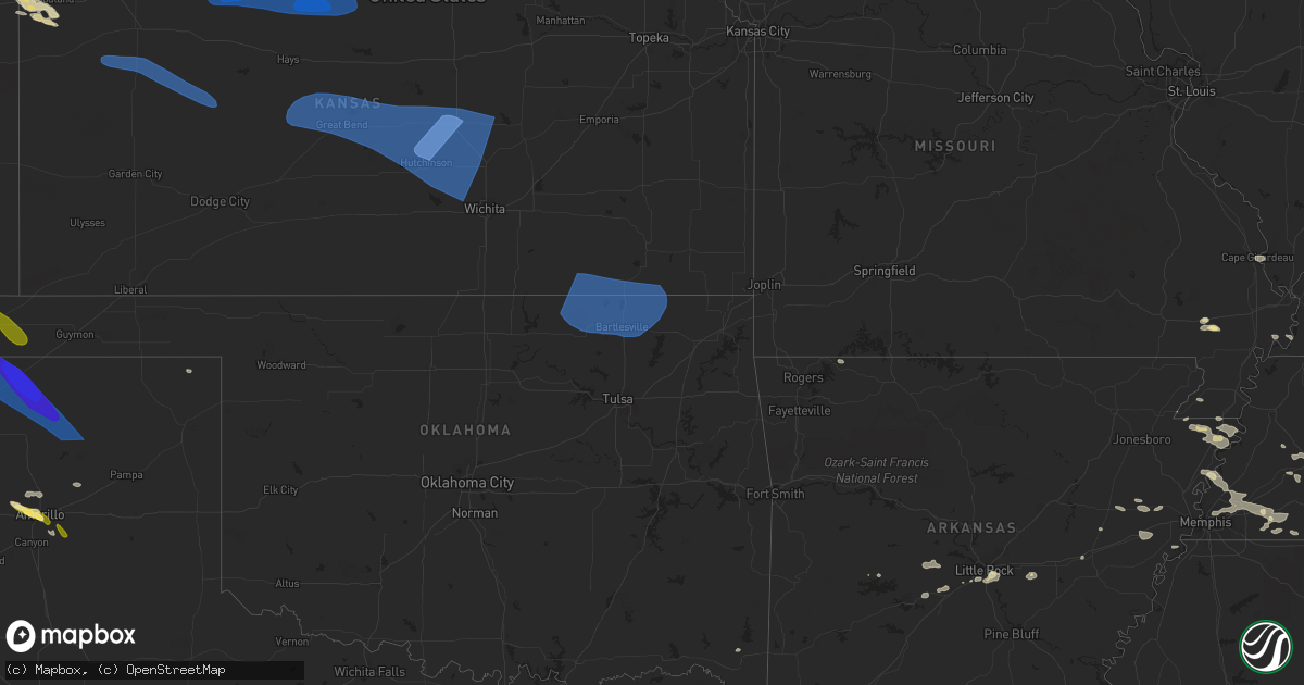 Hail map in Missouri on August 5, 2023