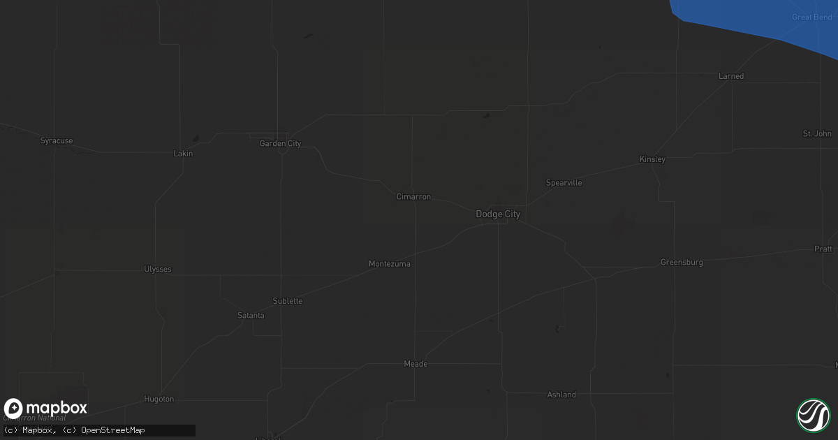 Hail map in Newton, KS on August 5, 2023