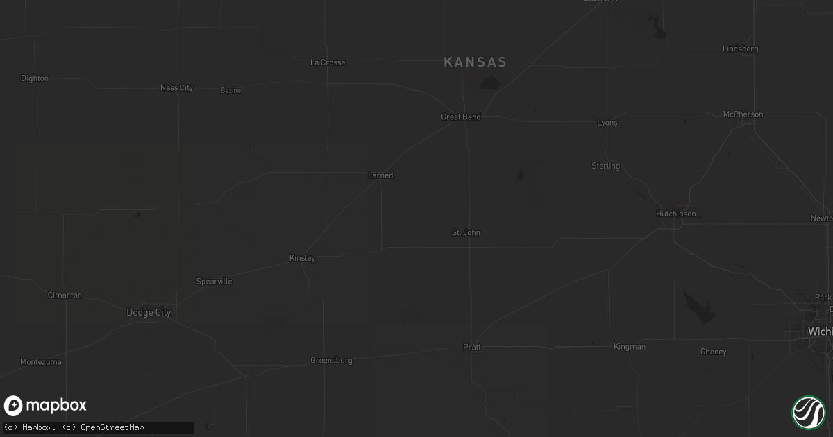 Hail map in Pawhuska, OK on August 5, 2023