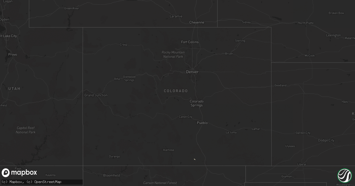 Hail map in Colorado on August 5, 2024