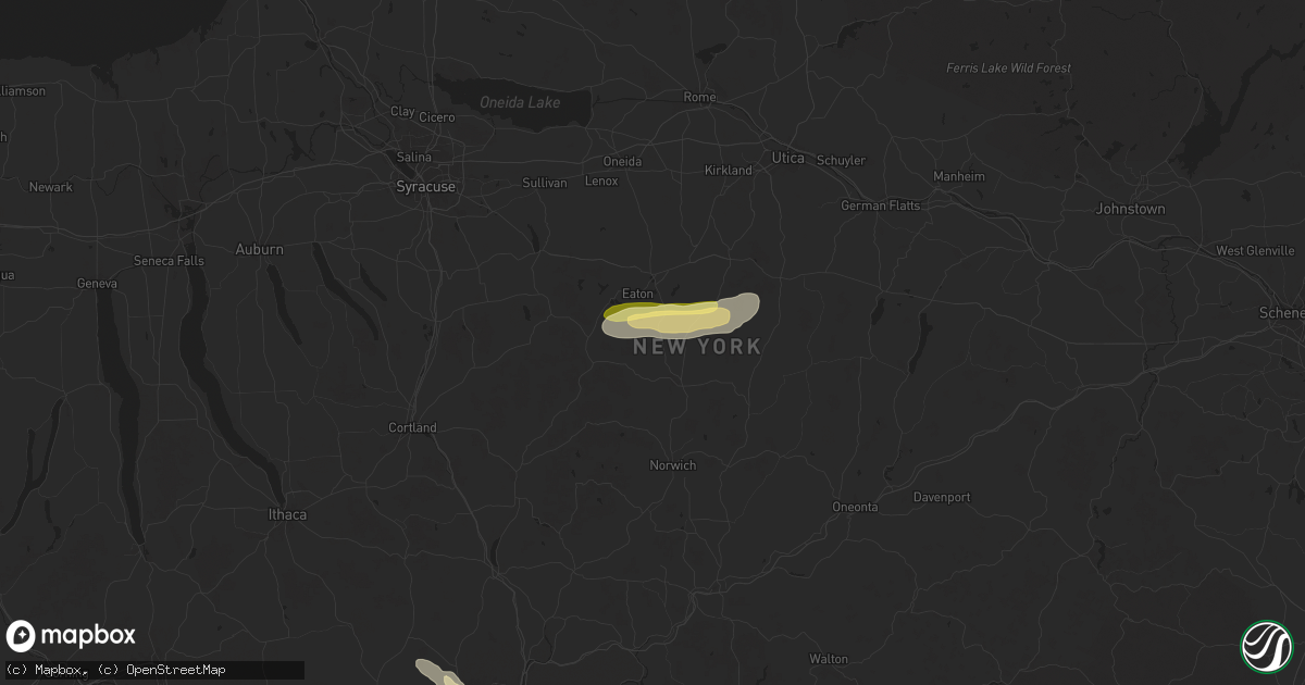 Hail map in Earlville, NY on August 5, 2024