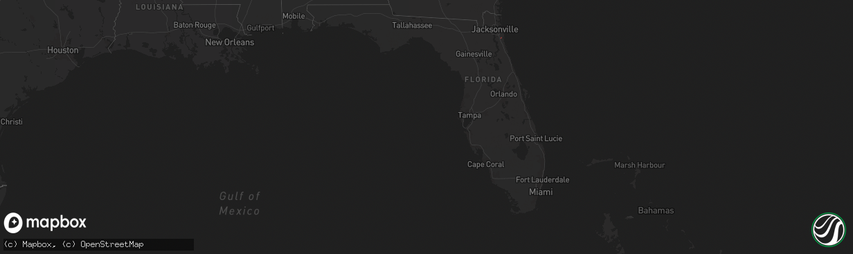 Hail map in Florida on August 5, 2024