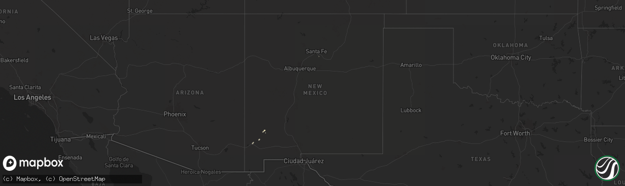 Hail map in New Mexico on August 5, 2024