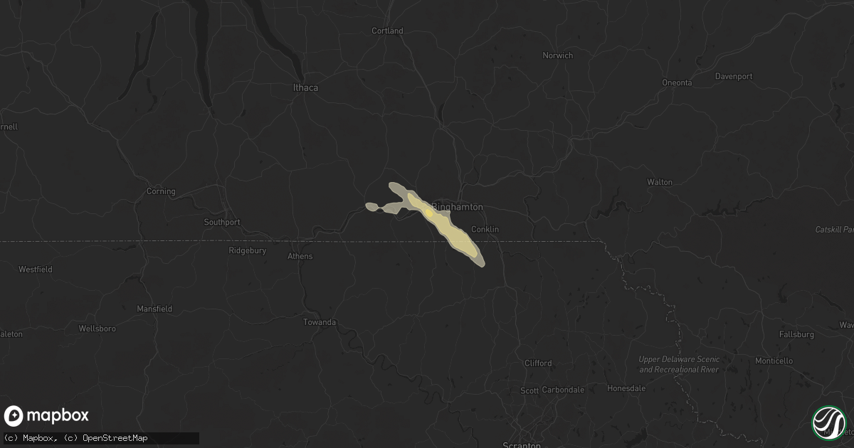 Hail map in Vestal, NY on August 5, 2024