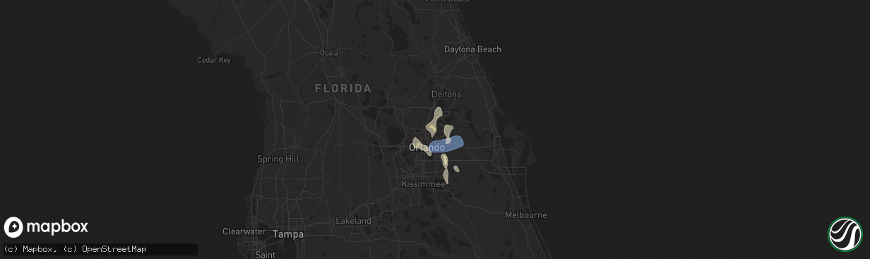 Hail map in Casselberry, FL on August 5, 2025