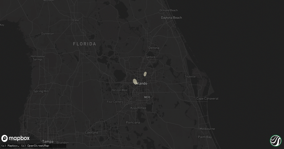 Hail map in Maitland, FL on August 5, 2025