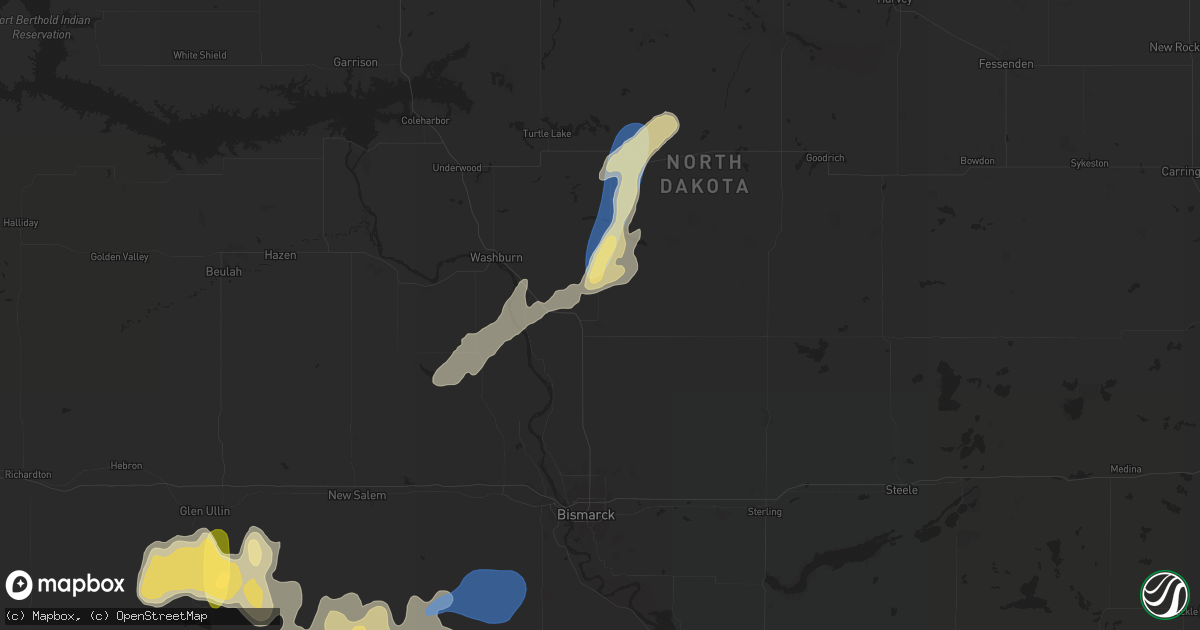 Hail map in Wilton, ND on August 5, 2025