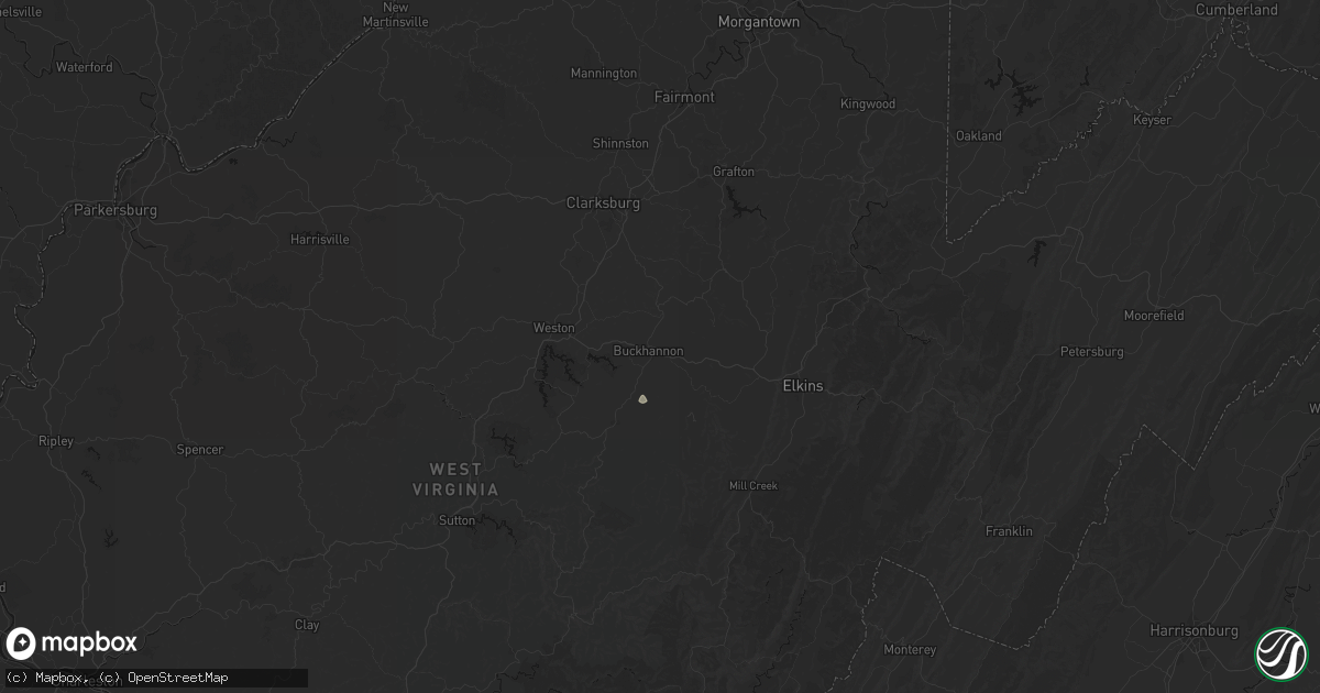 Hail map in Buckhannon, WV on August 5, 2026