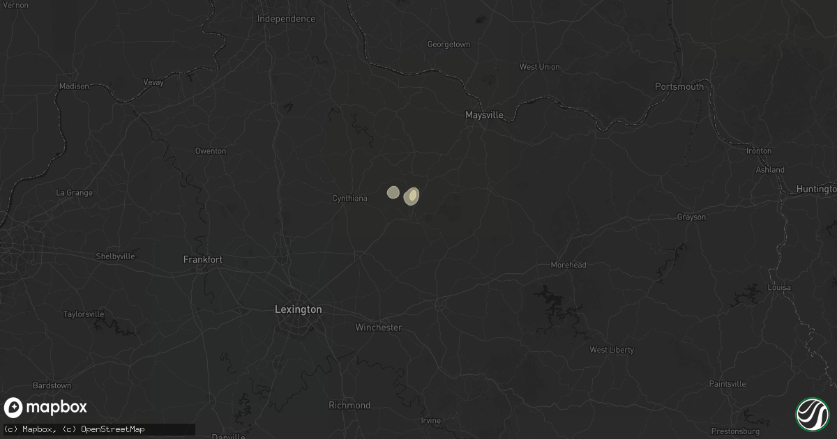 Hail map in Carlisle, KY on August 5, 2026