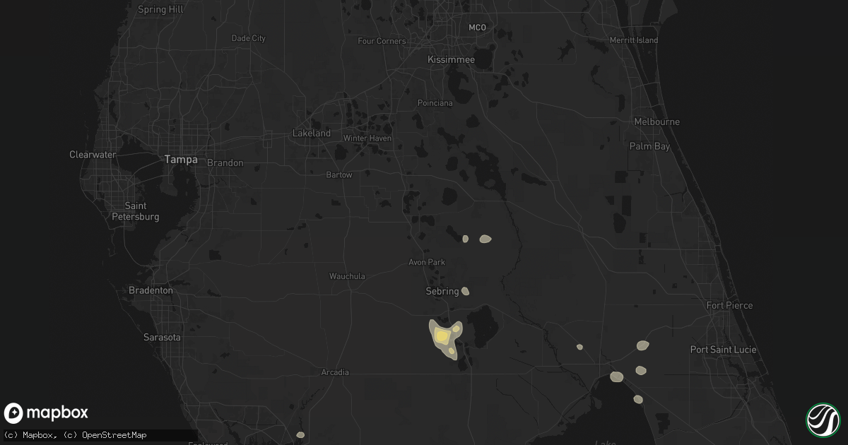 Hail map in Frostproof, FL on August 5, 2026