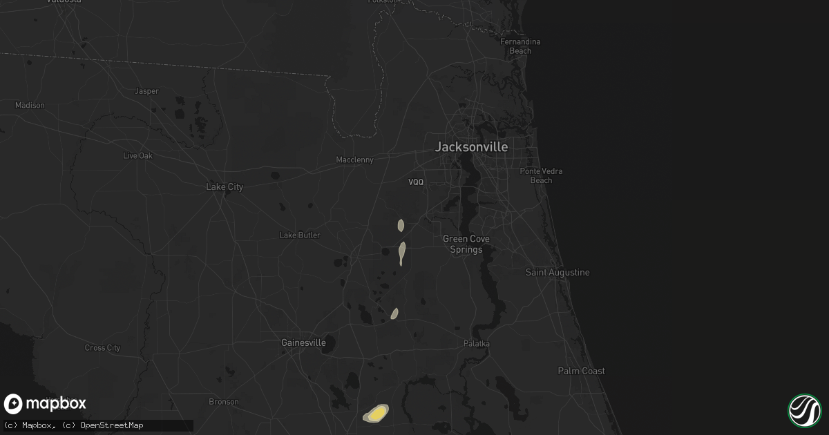 Hail map in Middleburg, FL on August 5, 2026