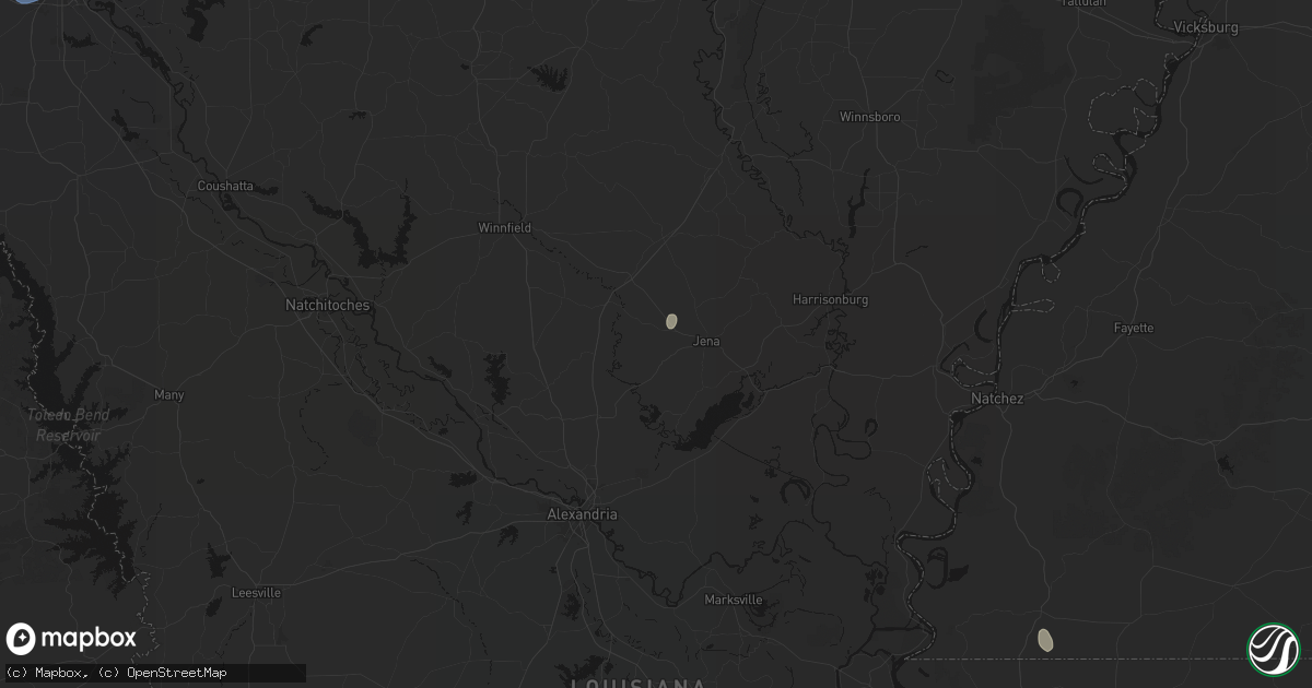 Hail map in Trout, LA on August 5, 2026