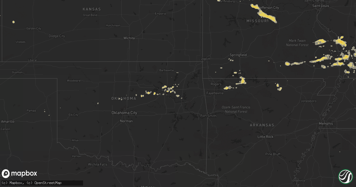 Hail map on August 6, 2011