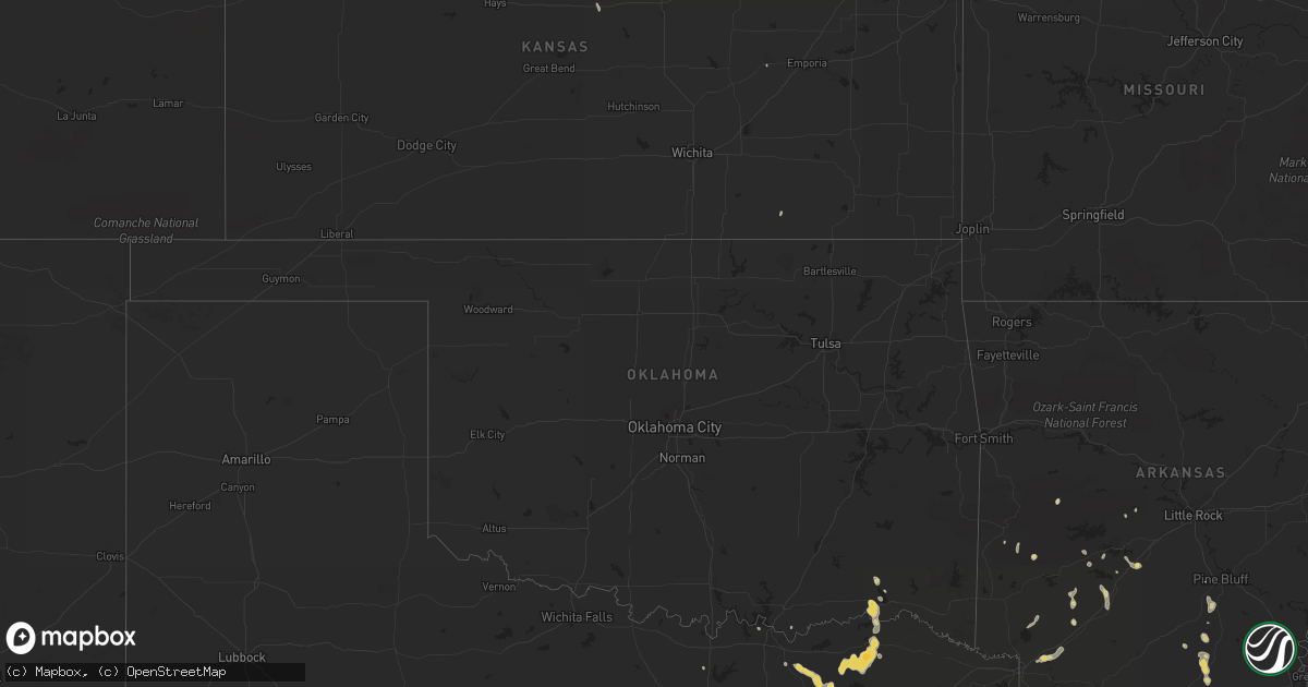 Hail map on August 6, 2012