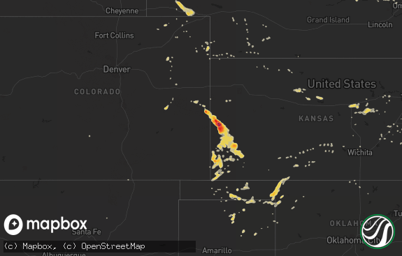 Hail map preview on 08-06-2013