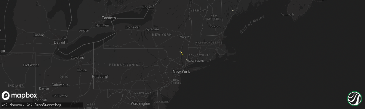 Hail map on August 6, 2014