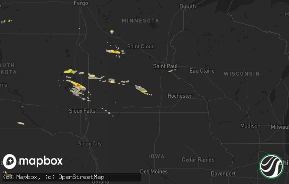 Hail map preview on 08-06-2015