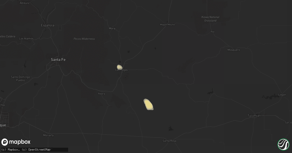 Hail map in Las Vegas, NM on August 6, 2017