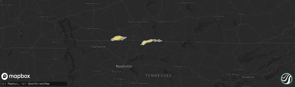 Hail map in Westmoreland, TN on August 6, 2017