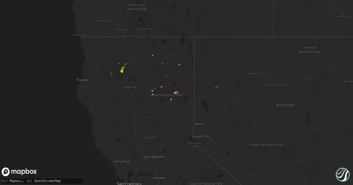 Hail map on August 6, 2017