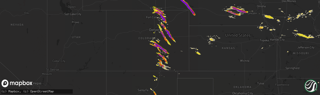 Hail map on August 6, 2018