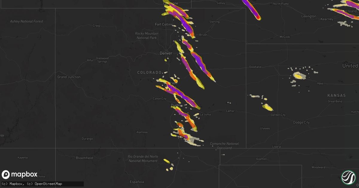 Hail map on August 6, 2018