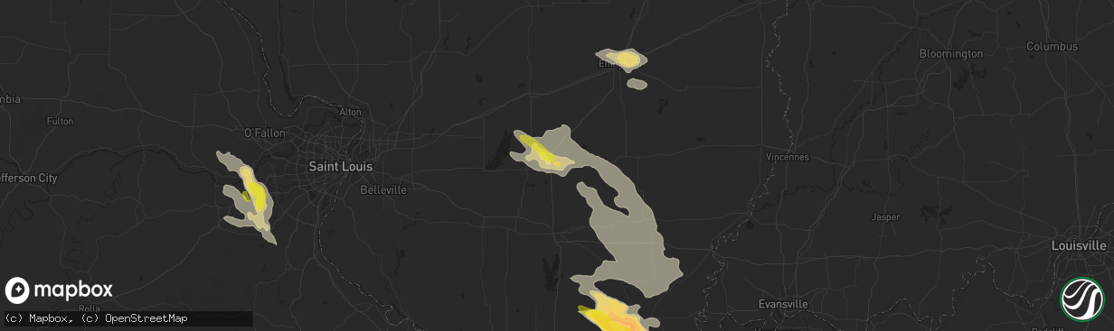 Hail map in Salem, IL on August 6, 2019