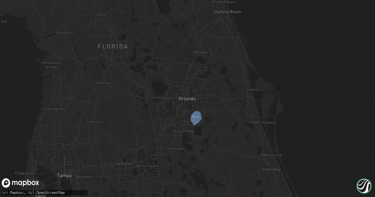 Hail map in Orlando, FL on August 6, 2020