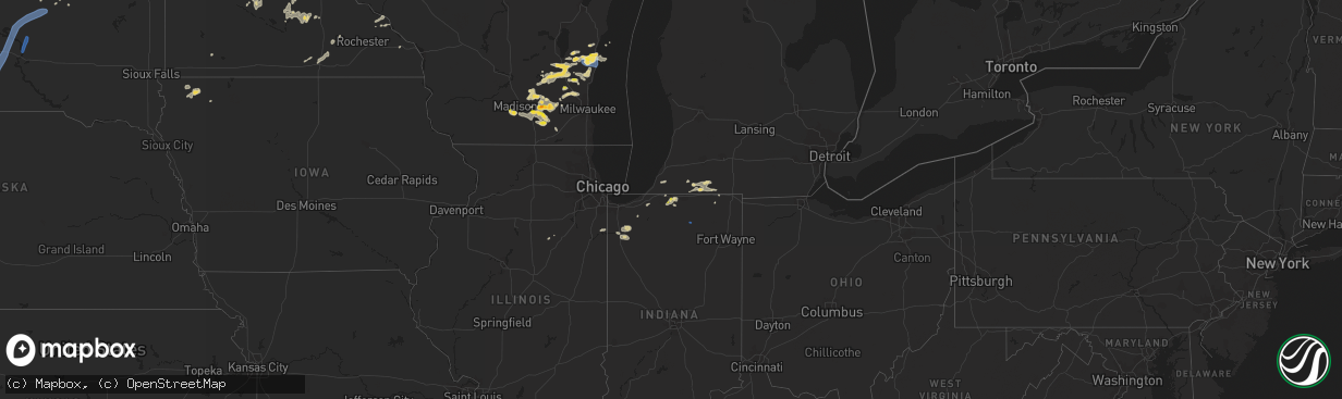 Hail map on August 6, 2021