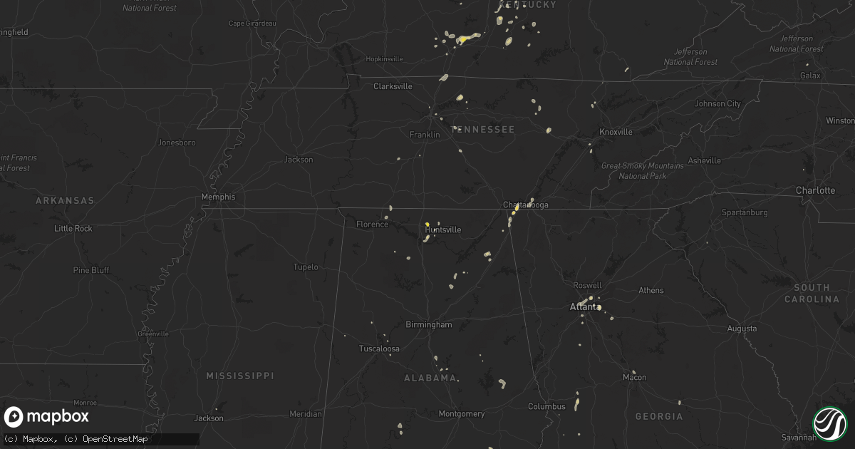 Hail map on August 6, 2022