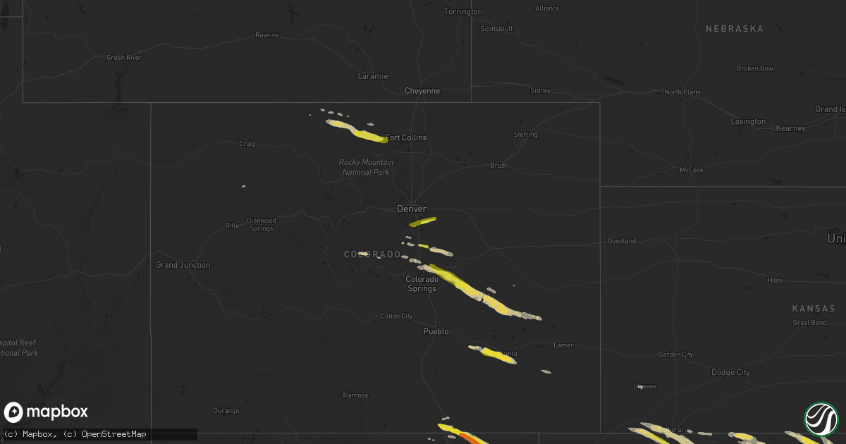 Hail map on August 6, 2023