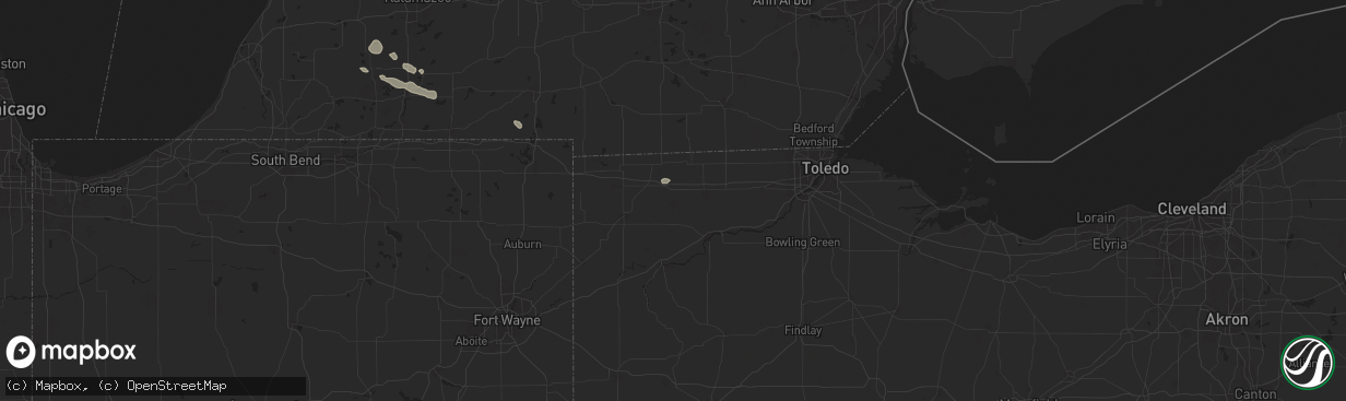 Hail map in Archbold, OH on August 6, 2024