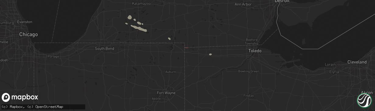 Hail map in Edon, OH on August 6, 2024