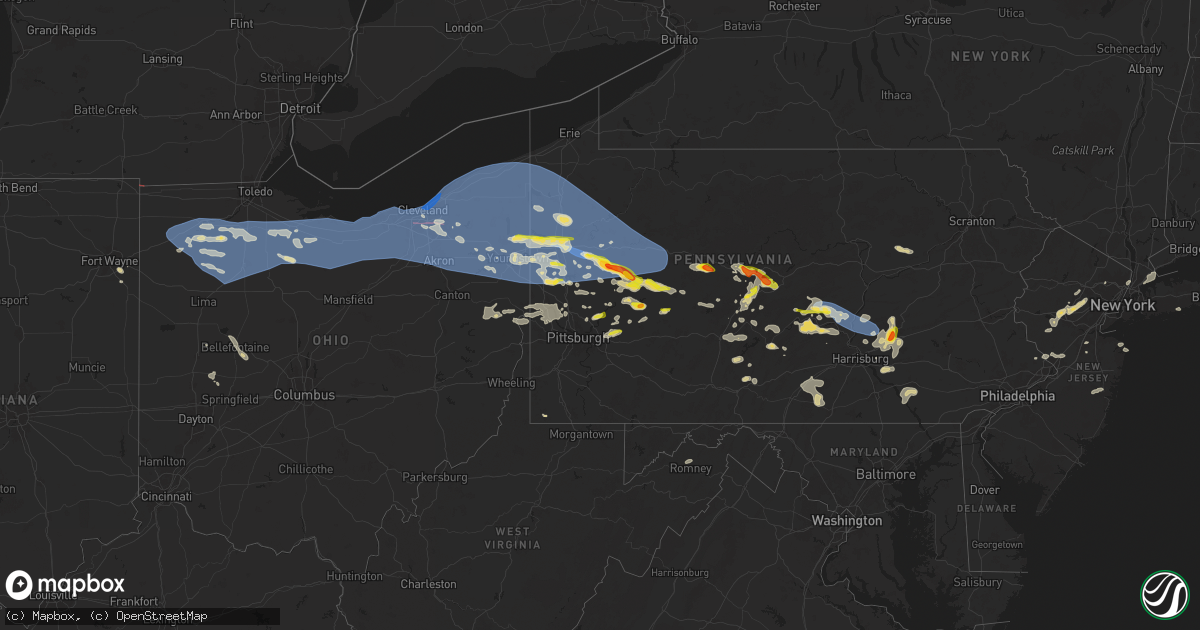 Hail map on August 6, 2024