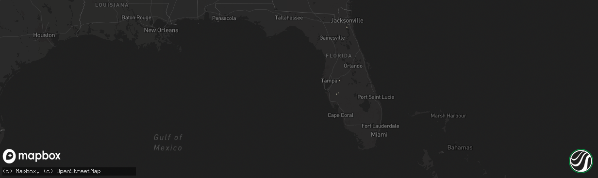 Hail map in Florida on August 6, 2025