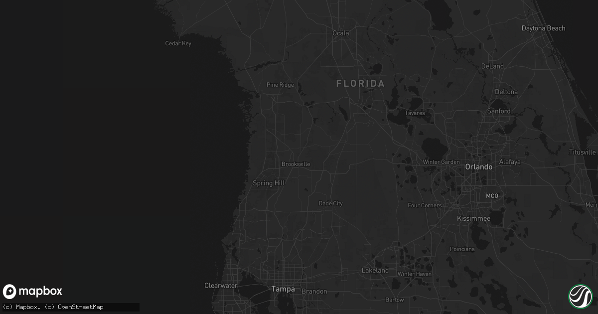 Hail map in Brooksville, FL on August 6, 2026