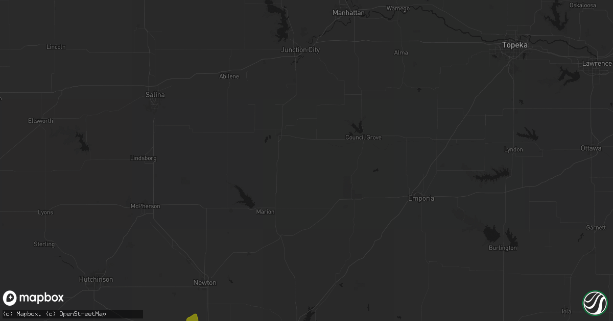 Hail map in Burdick, KS on August 6, 2026