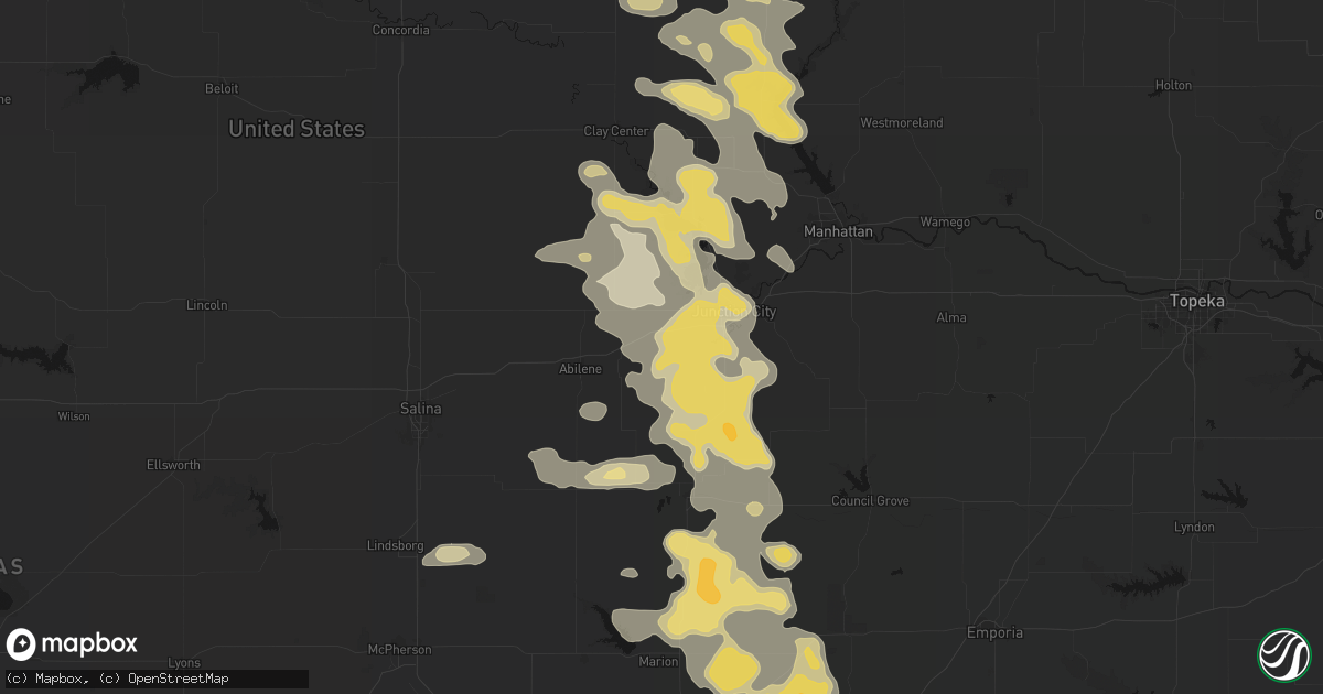 Hail map in Chapman, KS on August 6, 2026