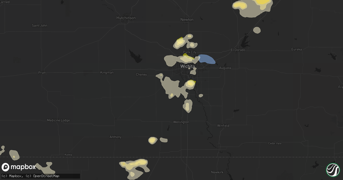 Hail map in Clearwater, KS on August 6, 2026