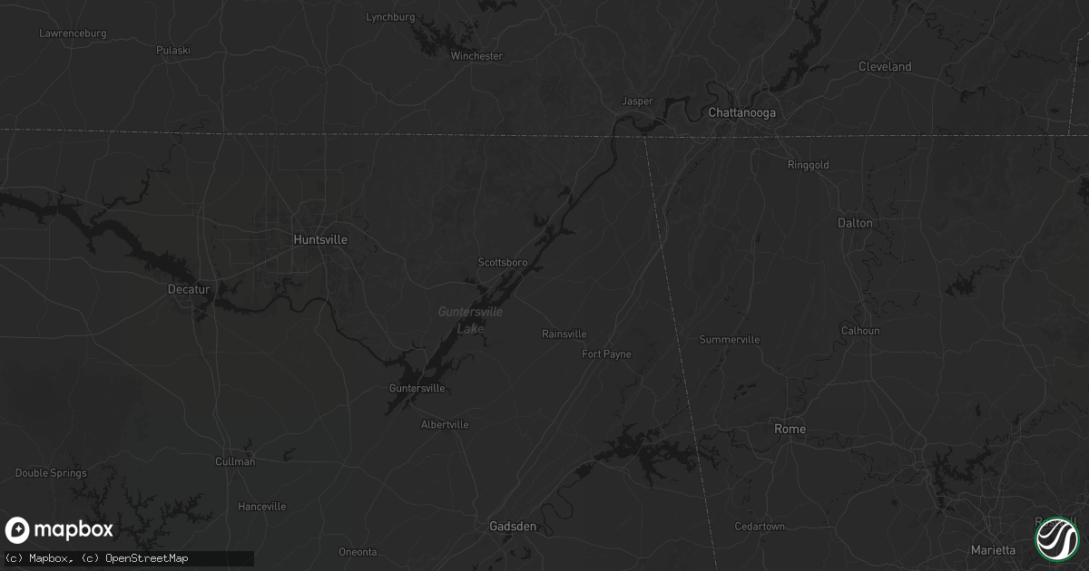 Hail map in Dutton, AL on August 6, 2026