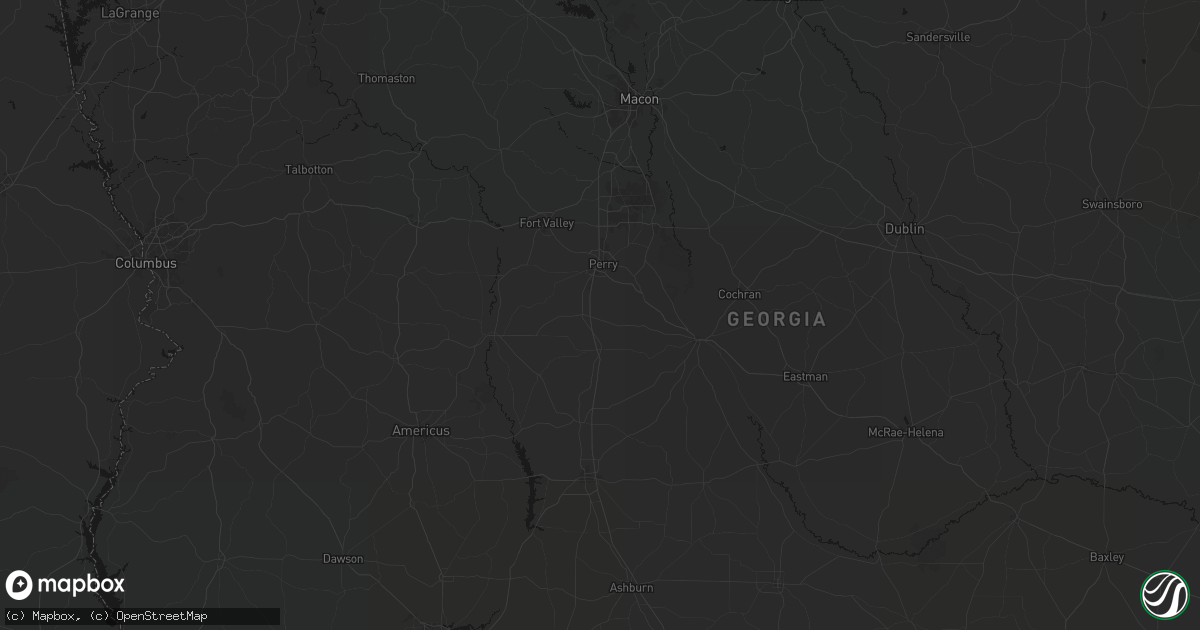 Hail map in Elko, GA on August 6, 2026