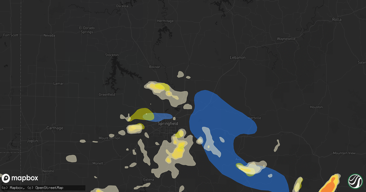 Hail map in Fair Grove, MO on August 6, 2026