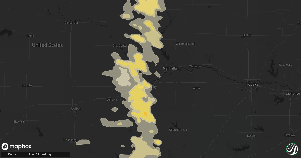 Hail map in Fort Riley, KS on August 6, 2026