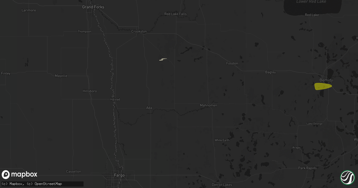 Hail map in Gary, MN on August 6, 2026